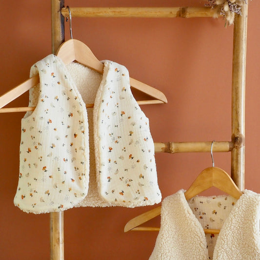 Gilet de berger réversible écru CAPUCINE