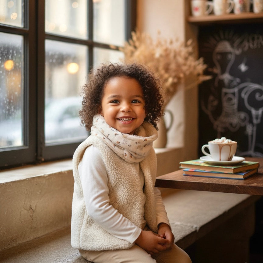 Snood réversible écru CAPUCINE