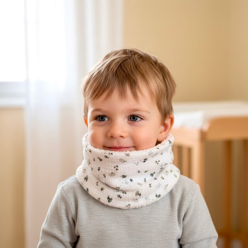 Snood réversible blanc Calypso