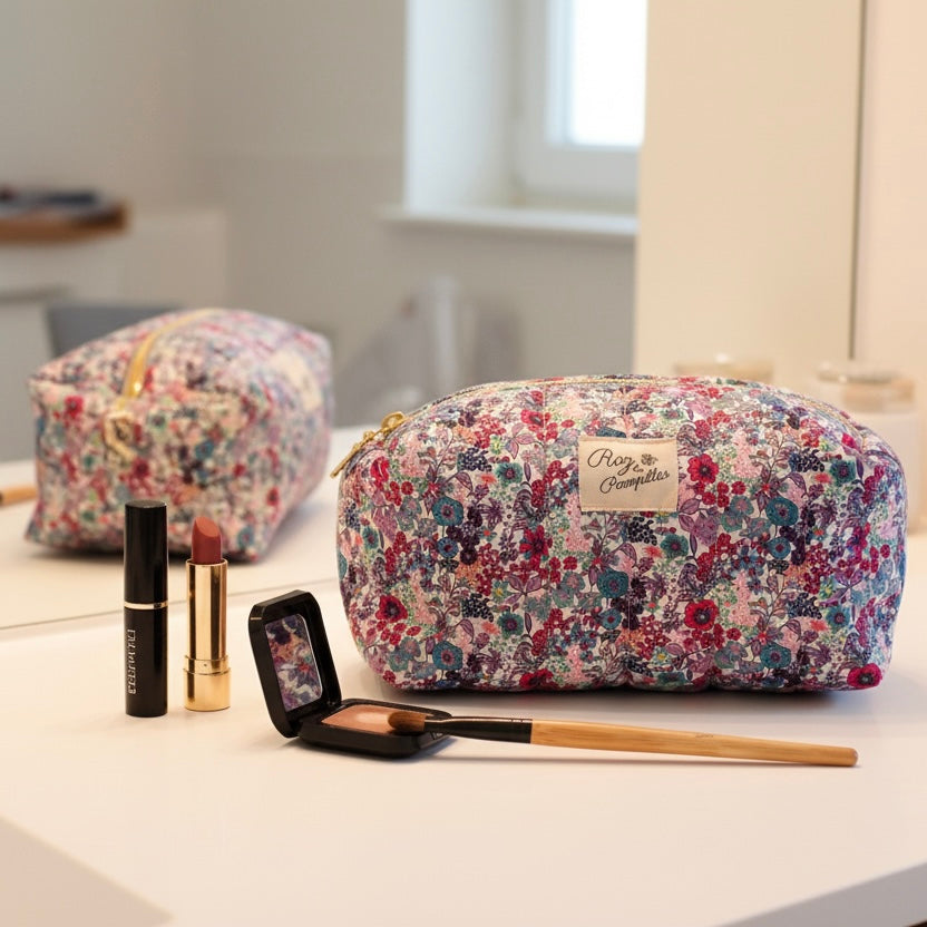 Trousse à maquillage fleurie IRIS
