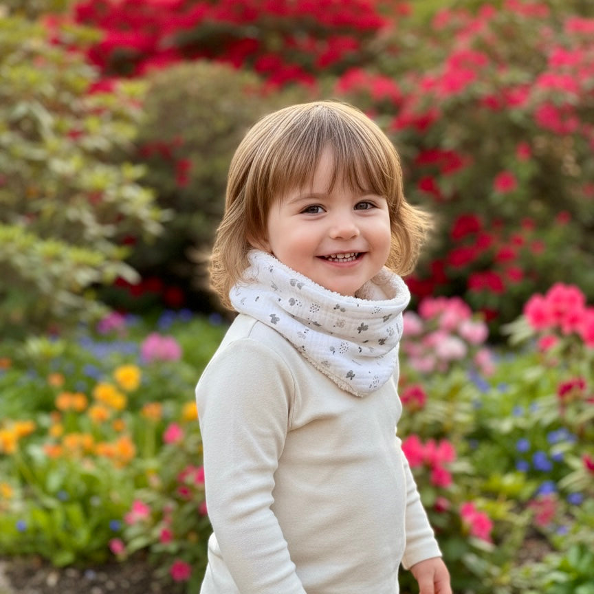 Snood réversible blanc Calypso