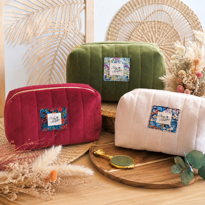 Trousse de toilette velours