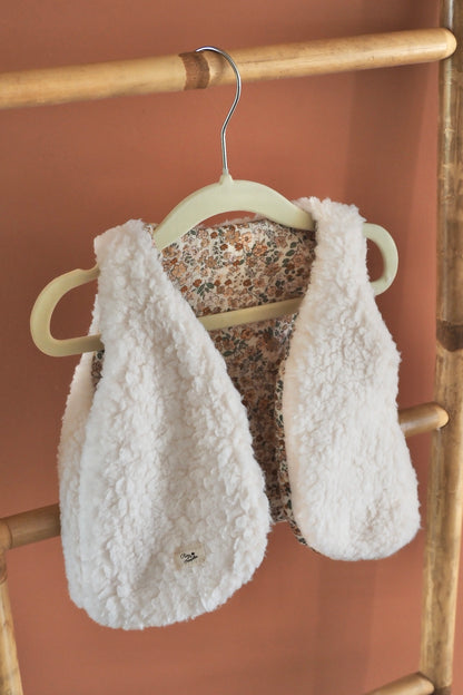 Gilet de berger réversible écru SOLEA