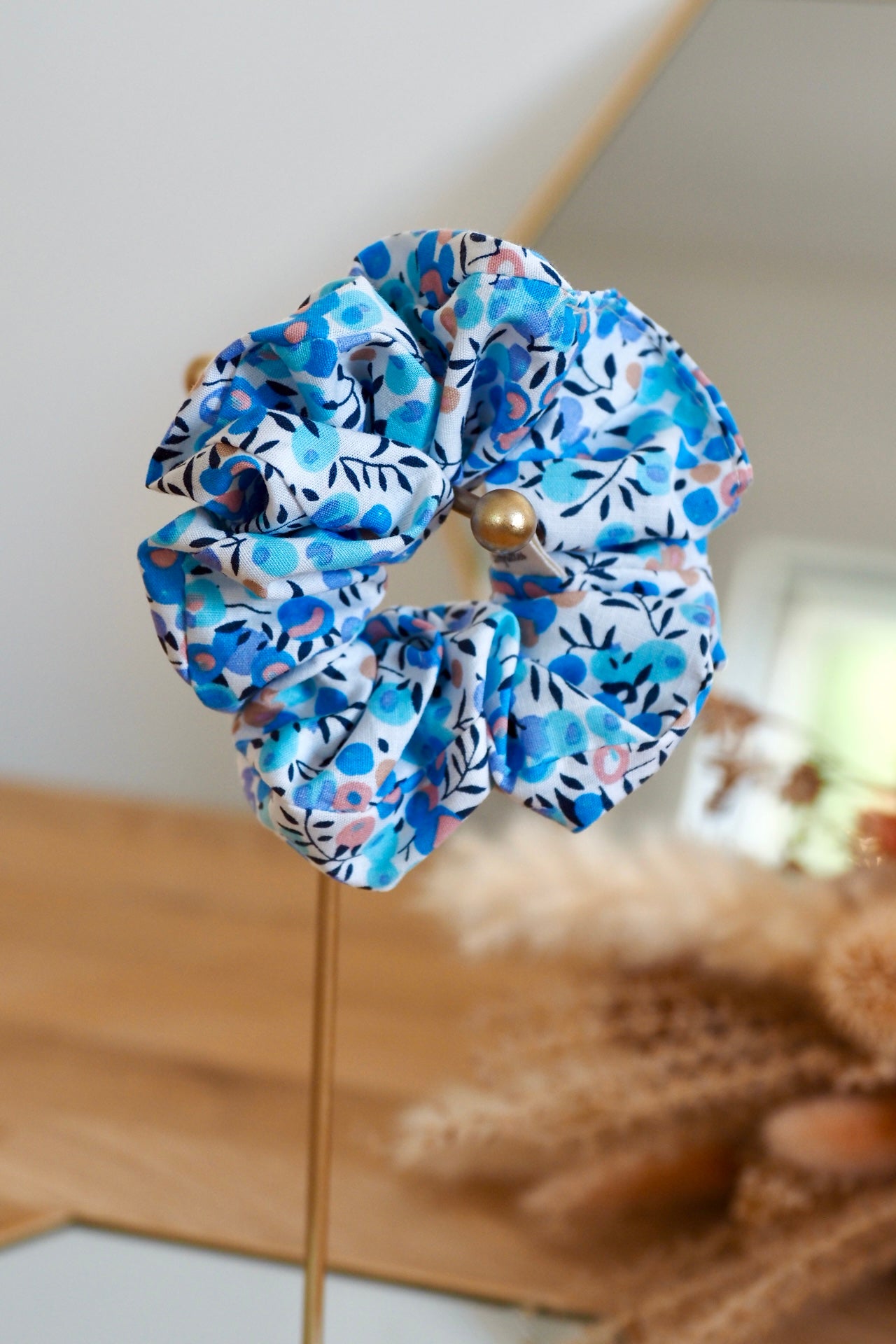 Chouchou cheveux tendance  Liberty bleu