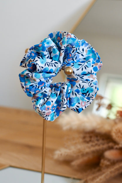 Chouchou cheveux tendance  Liberty bleu