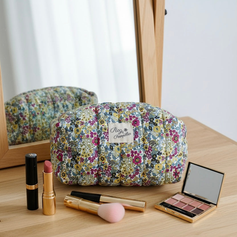 Trousse maquillage Popeline fleurie