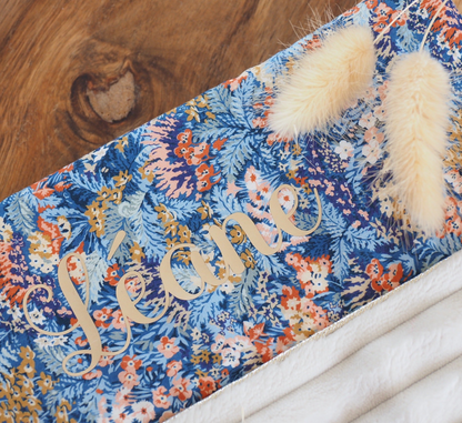 Protège carnet Liberty® bleu NÉRÉÏDES