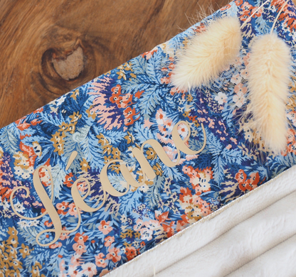 Protège carnet Liberty® bleu NÉRÉÏDES