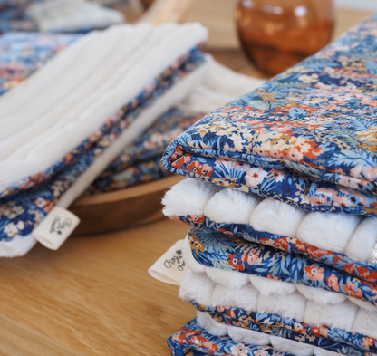 Protège carnet Liberty® bleu NÉRÉÏDES